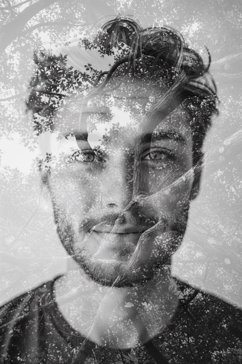 double_exposure_nature_portrait preview 2