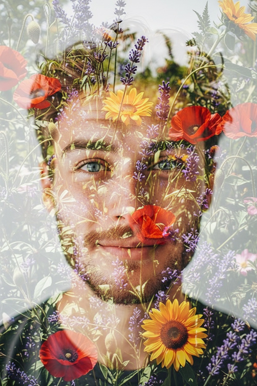 Яркий портрет с двойной экспозицией preview 2