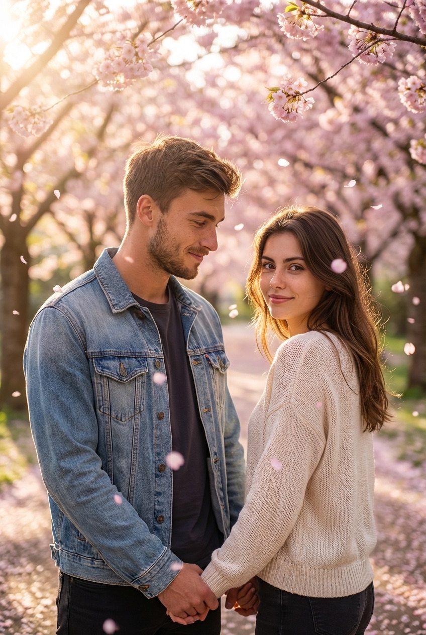 couple_spring_blossom_walk preview 1