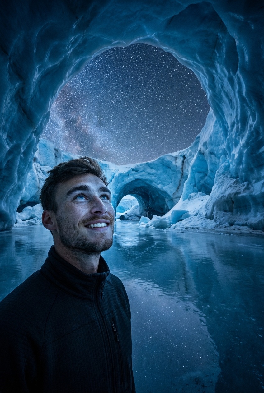 Ледниковый ночной пейзаж preview 2