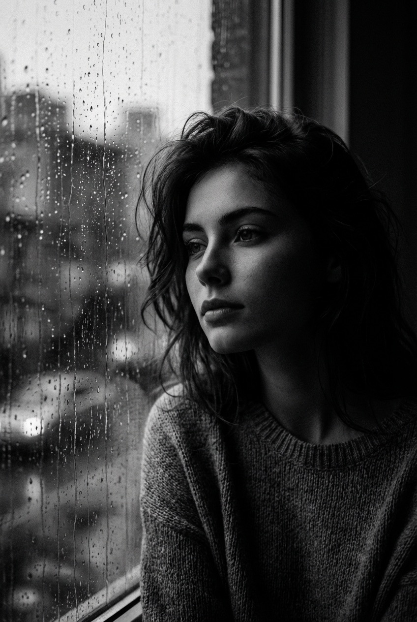 Нуарный портрет у окна preview 1