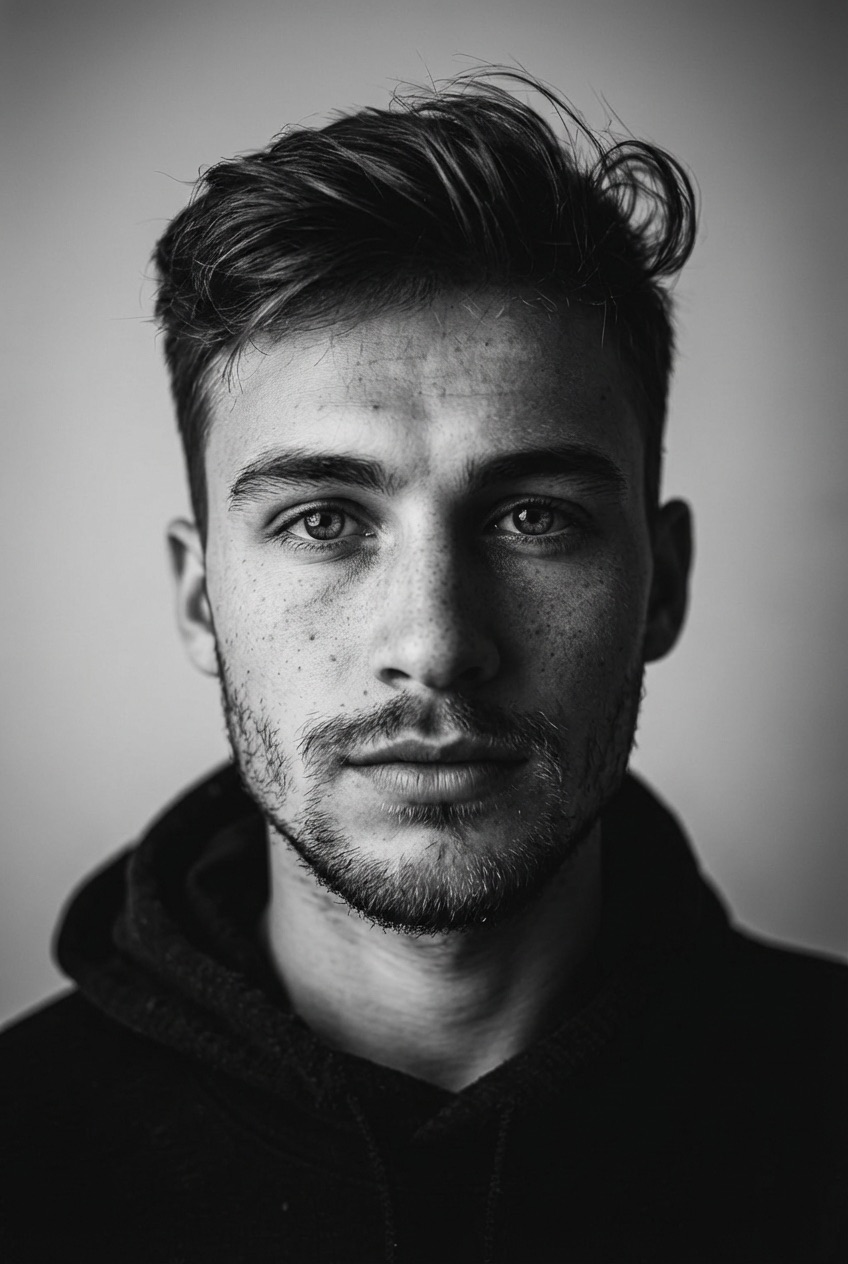 Драматичный ч/б портрет preview 2